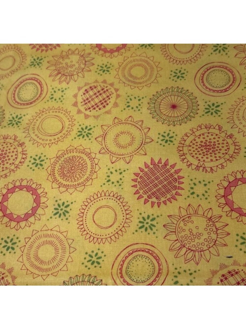 Solana Robin Pickens Moda Cotton Quilting Fabric 28x43" Sunflower Yellow Pink - Picture 10 of 13